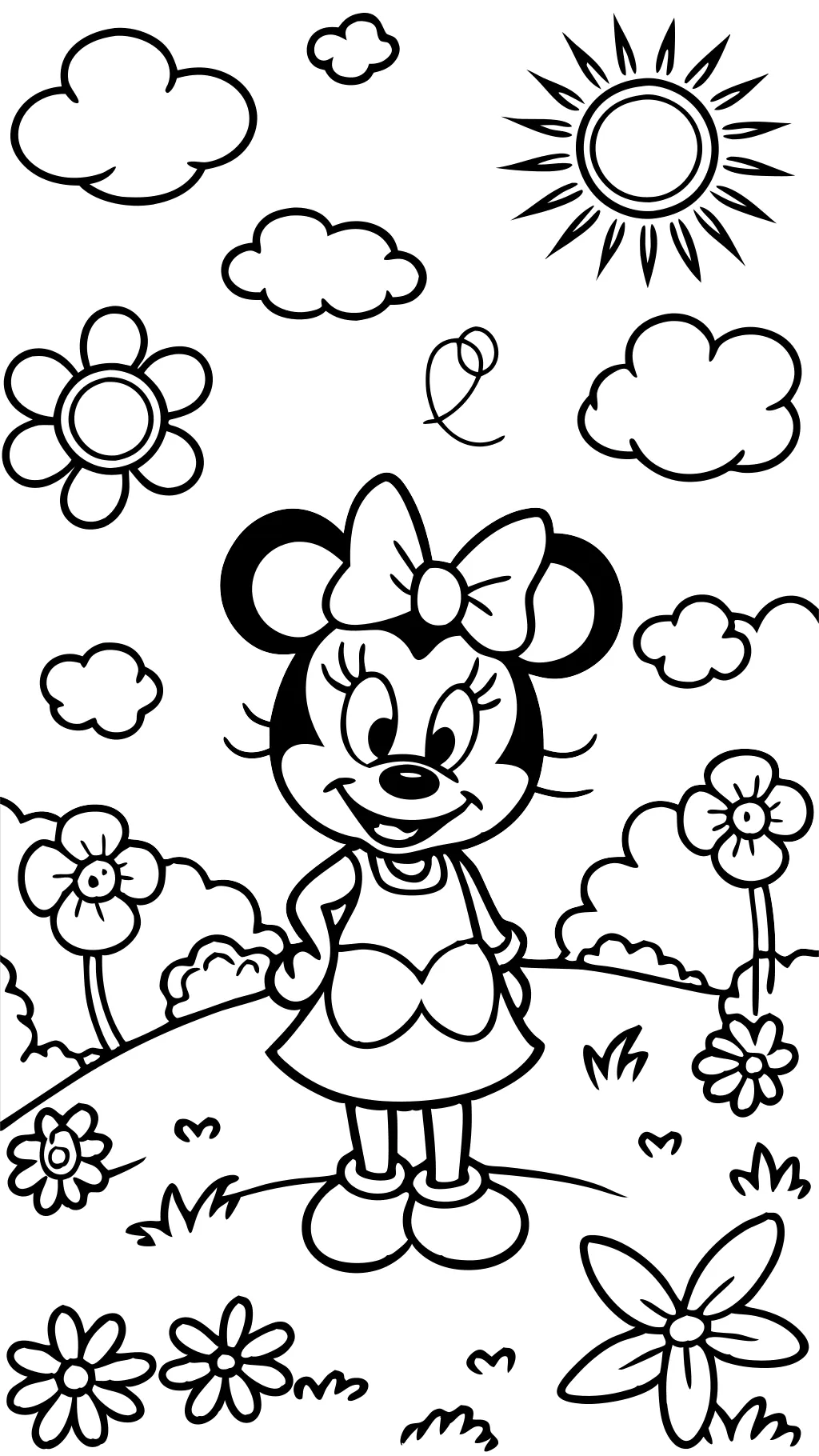 coloriages gratuits de souris Minnie